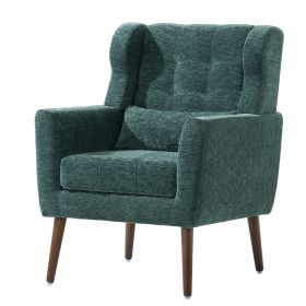 Modern Accent Chair Upholstered Foam Filled Living Room Chairs Comfy Reading Chair Mid Century Modern Chair with Chenille Fabric Lounge Arm Chair